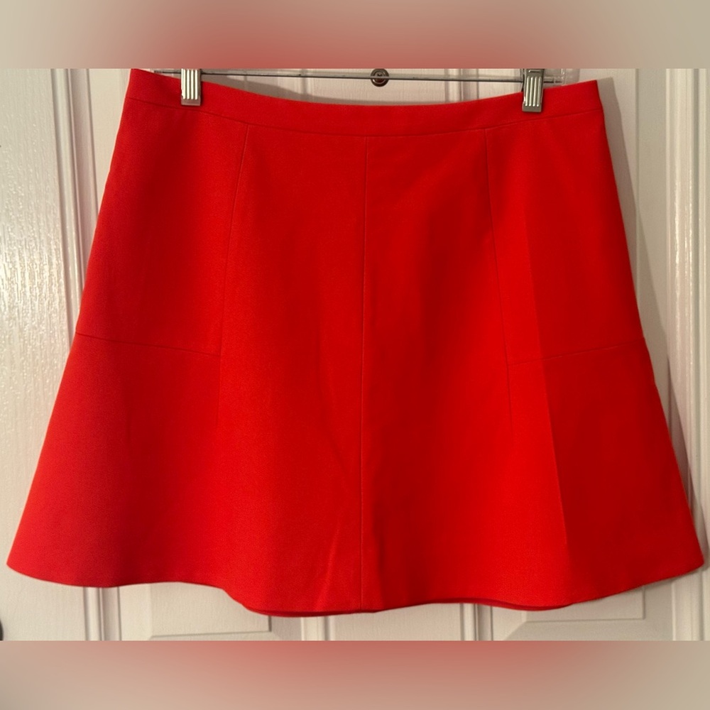 J. Crew Reddish Orange Crepe Skirt